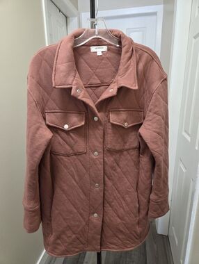 Hemdish Cotton Blend Shacket Jacket